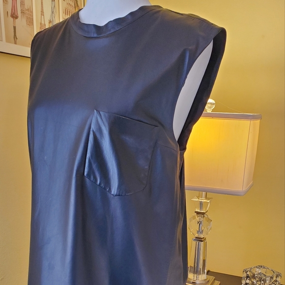 Phillip Lim Black Leather mini-dress size 6 - Picture 4 of 11